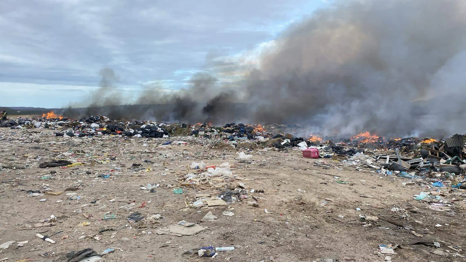 incendio relleno sanitario la paz